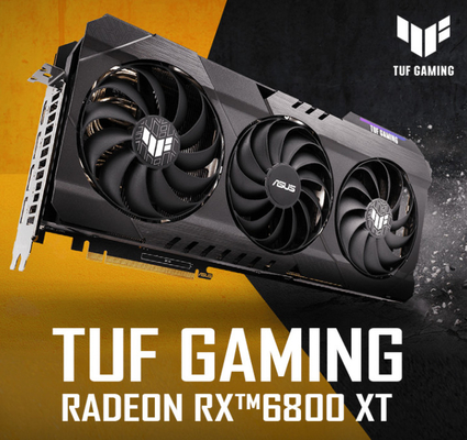 کارت گرافیک با کارایی بالا Rx 6800xt Mining Rig کارت گرافیک 16 گیگابایتی 256 بیتی