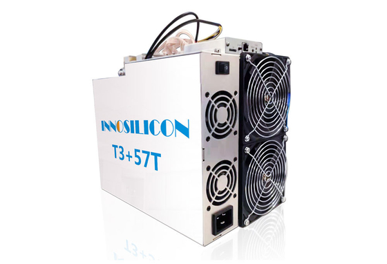 2 فن BTC ماینر اسیک اینوسیلیکون T3+ 57T SHA 256 Algorithm Miner 3300W
