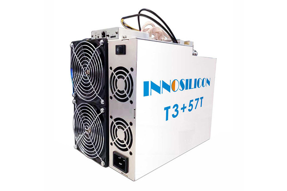 2 فن BTC ماینر اسیک اینوسیلیکون T3+ 57T SHA 256 Algorithm Miner 3300W