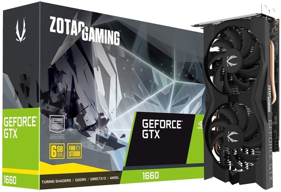 کارت گرافیک 192 بیتی Mining Rig کارت گرافیک ZOTAC Gaming GeForce GTX 1660 6GB GDDR5